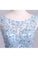 2022 New Arrival Bateau Neckline Embellished Tulle Bodice With Beaded Applique Chiffon