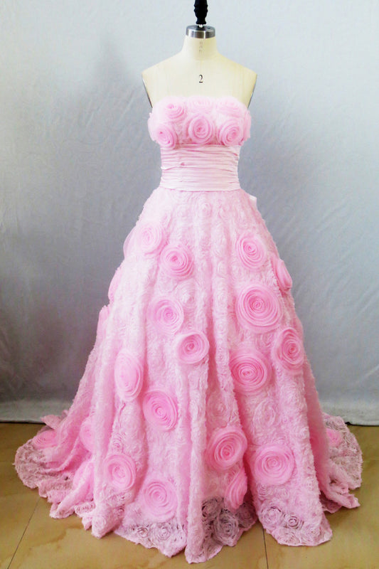 2024 Lovely Wedding Dresses A Line Sweetheart Ball Gown Pink