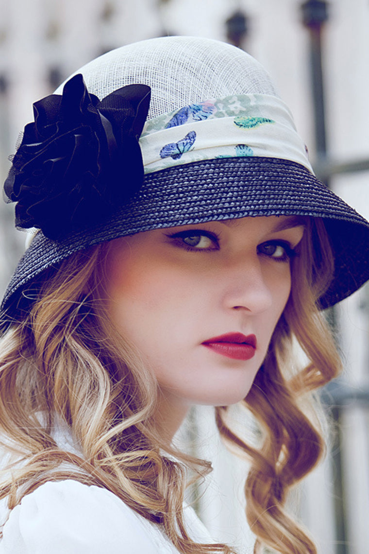 Ladies' Beautiful Cambric With Bowler /Cloche Hat