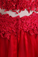 2022 Hot Two Pieces Prom Dresses Tulle A Line With Applique Red