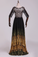 2024 Bateau Prom Dresses A Line Floor Length Lace #31310 (Color Just As Picture Show)