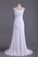 2022 White Prom Dresses Straps Mermaid/Trumpet Ruffled Bodice Beaded Open Back