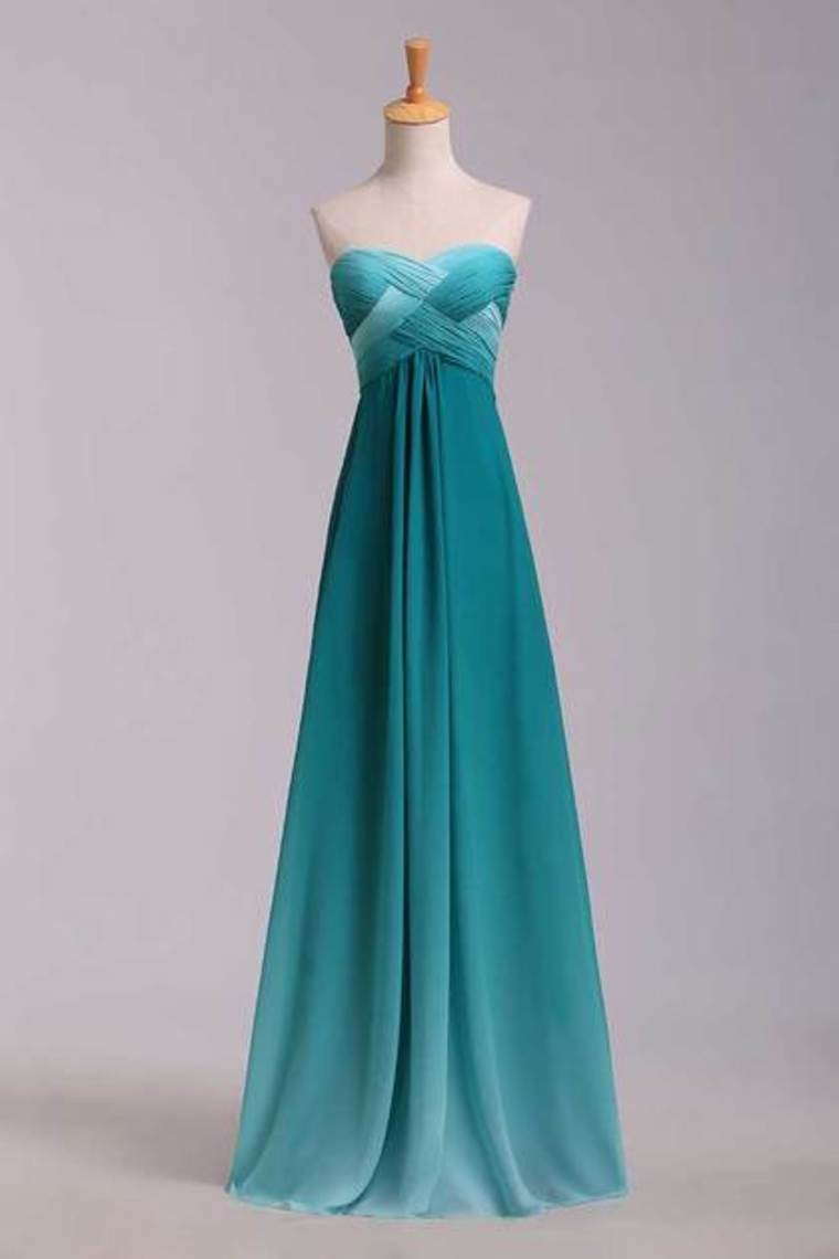 2024 Prom Dresses A Line Sweetheart Floor Length Cross Back Colorful