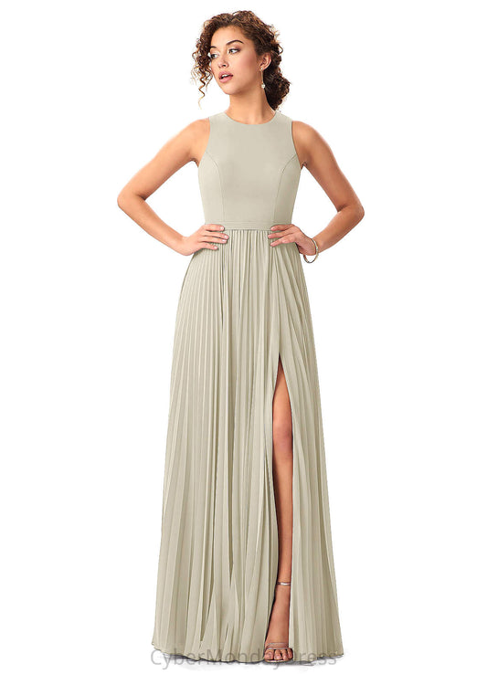 Isabell Natural Waist A-Line/Princess Spaghetti Staps Floor Length Sleeveless Bridesmaid Dresses
