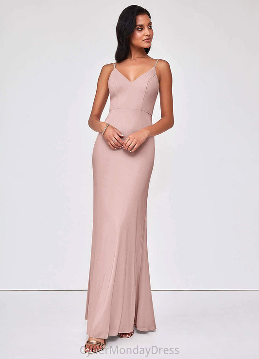 Lacey Sleeveless A-Line/Princess Scoop Natural Waist Floor Length Bridesmaid Dresses
