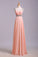 Simple Prom Dresses With Cap Sleeves A-Line V-Neck Floor-Length Chiffon Zipper Back