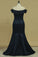 2022 Prom Dresses Boat Neck Satin With Applique And Beads Mermaid