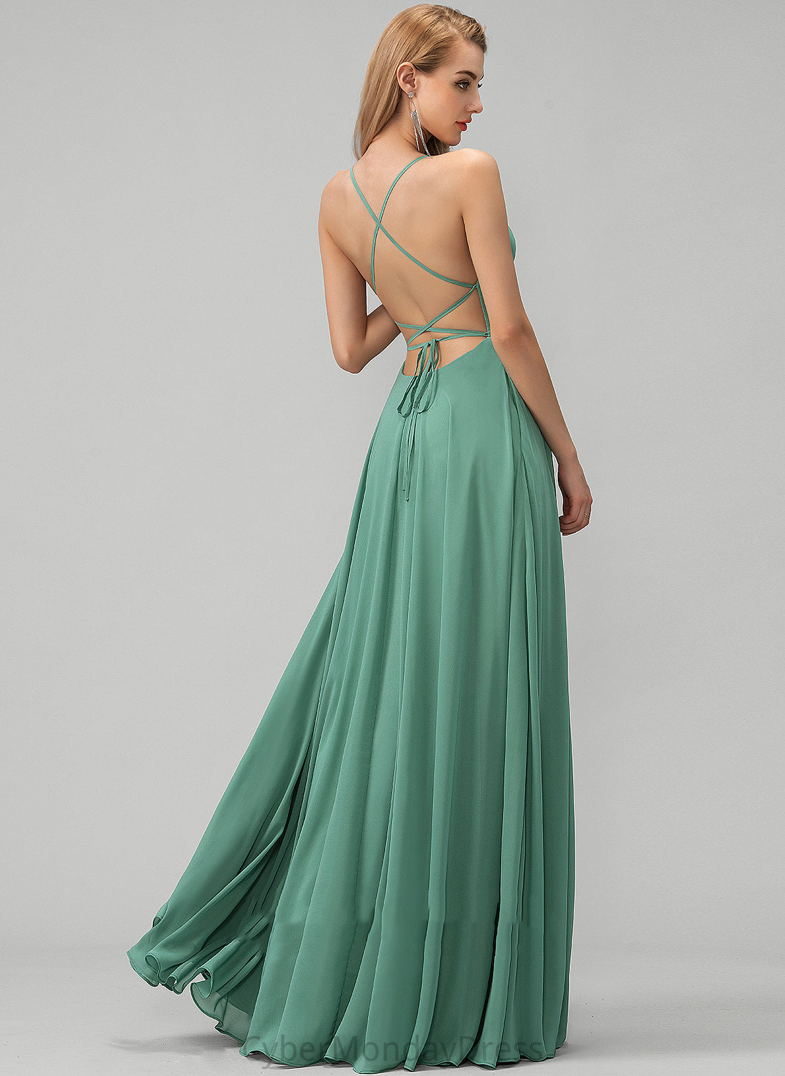A-Line Fabric SquareNeckline Floor-Length Pockets Neckline Silhouette Length Embellishment SplitFront Allyson Bridesmaid Dresses