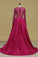 2022 Asymmetrical Long Sleeves Taffeta  & Tulle Prom Dresses