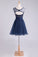 2022 Homecoming Dresses A Line Scoop Short/Mini With Beading&Sequins