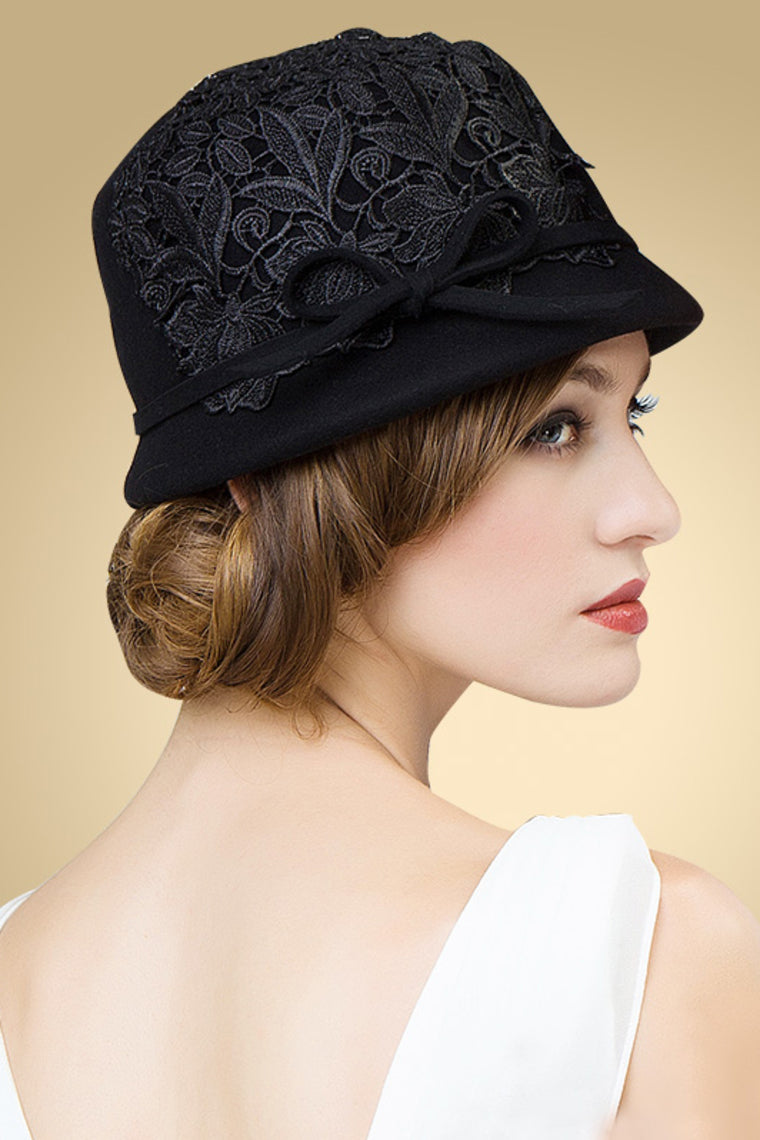 Ladies' Glamourous Autumn/Winter Wool With Bowler /Cloche Hat