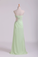 2024 Prom Dress Column Ruffled Bodice Beaded With Slit Floor Length
