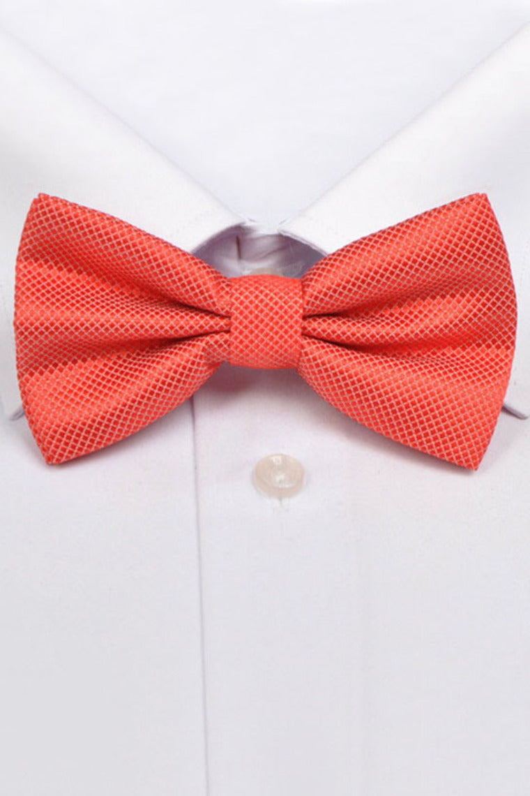 Fashion Polyester Bow Tie Orange Red