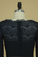 2022 Black Mother Of The Bride Dresses Scoop Tulle With Beading Mid-Length Sleeves