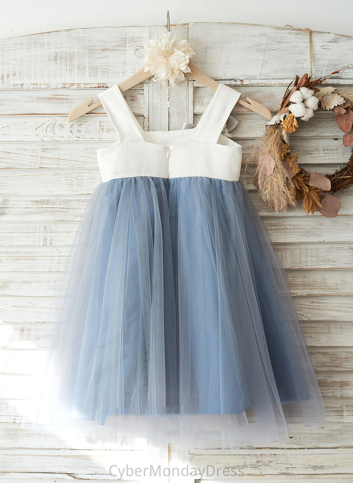 - Pam Girl A-Line Straps Flower Girl Dresses Tulle/Lace Sleeveless Flower Knee-length Dress