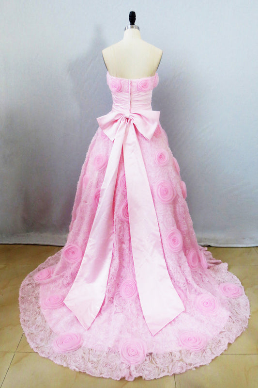 2024 Lovely Wedding Dresses A Line Sweetheart Ball Gown Pink