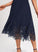 V-neck Sequins Lace With A-Line Sequined Tea-Length Lace Cocktail Dresses Cocktail Dress Nataly