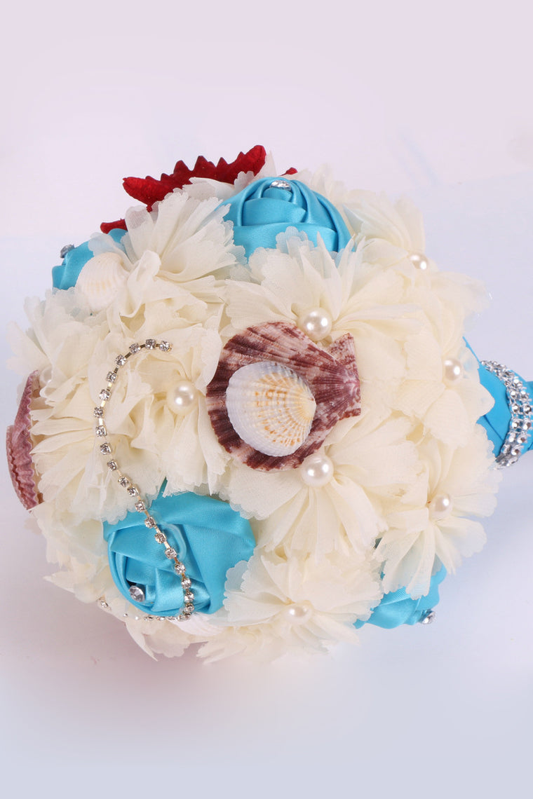 Round Satin/Starfish/Shell Bridal Bouquets
