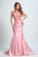 2022 Prom Dresses Scoop Mermaid Elastic Satin With Applique And Beads Sweep Train