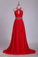 2022 Prom Dresses A Line Halter Chiffon With Beading And Ruffles