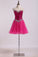 2022 Homecoming Dresses A Line Sweetheart Short/Mini With Beading