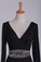 2022 Sexy Open Back Long Sleeves V Neck Spandex Mother Of The Bride Dresses With Beading