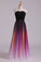 2022 Prom Dresses A Line Sweetheart Sweep/Brush Chiffon Multi Color Ship Today