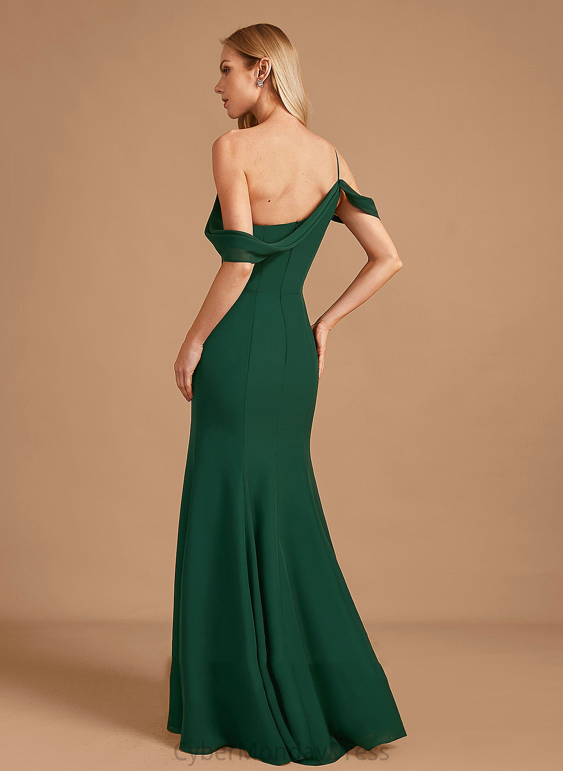Neckline SplitFront Length Silhouette Embellishment One-Shoulder Fabric Trumpet/Mermaid Floor-Length Tamara A-Line/Princess Floor Length Bridesmaid Dresses
