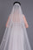 One-Tier Cathedral Bridal Veils With Applique