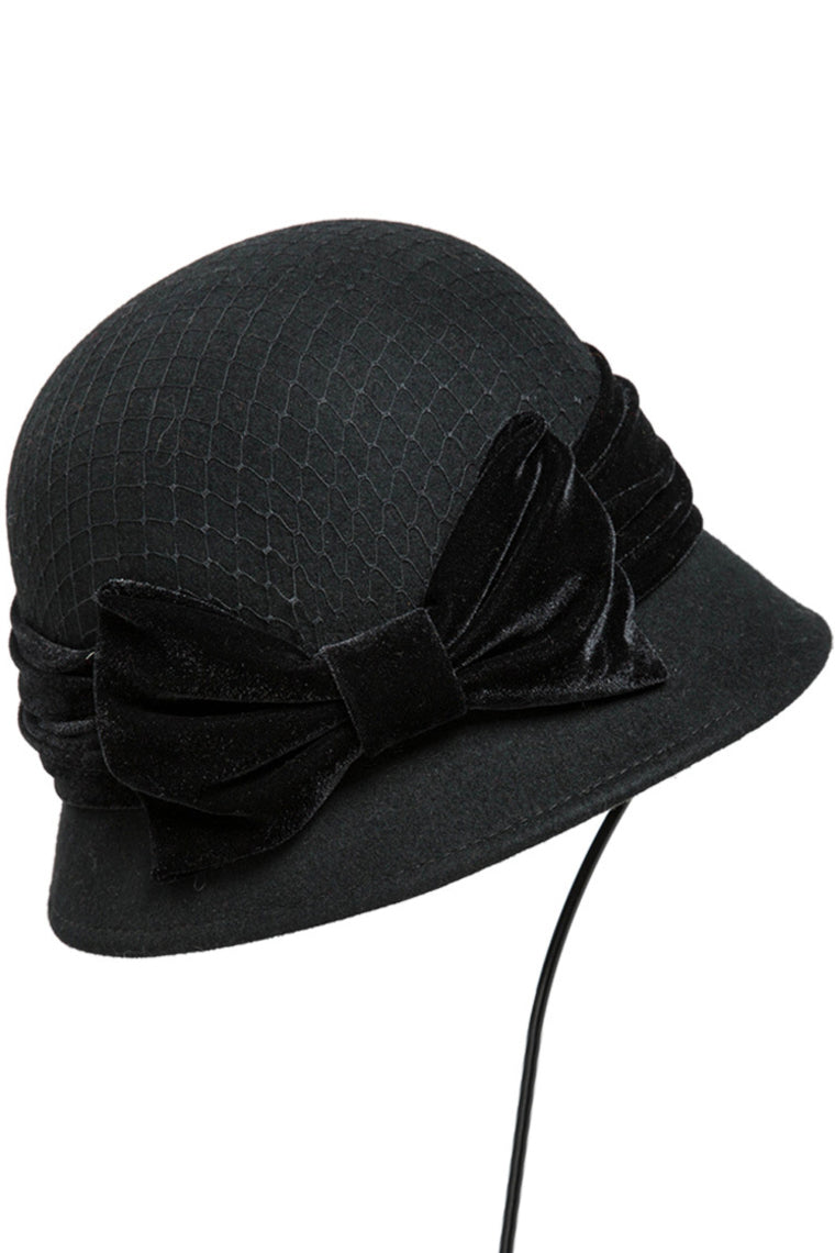 Ladies' Elegant Wool With Bowler /Cloche Hat