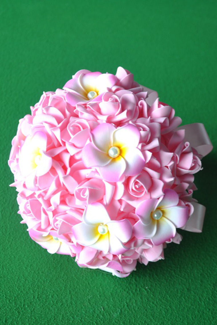 Sweet Round Foam/Ribbon Bridal Bouquets