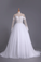 2022 Long Sleeves Bateau Open Back Wedding Dresses Tulle With Applique