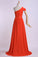 2024 One Shoulder Bridesmaid Dresses A-Line Chiffon Ruched Bodice