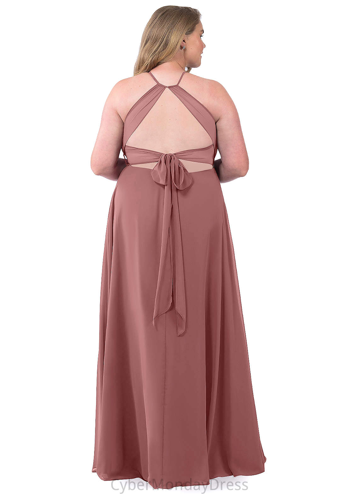 Raven Sheath/Column Floor Length V-Neck Sleeveless Natural Waist Bridesmaid Dresses