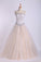 2022 Quinceanera Dresses Sweetheart Beaded Neckline And Waistline Ball Gown Floor-Length Tulle&Lace