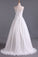 2024 Spaghetti Straps With Applique & Handmade Flowers Chiffon A Line Wedding Dresses