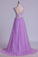 2022 V Neck A Line/Princess Prom Dress Tulle With Applique & Beads