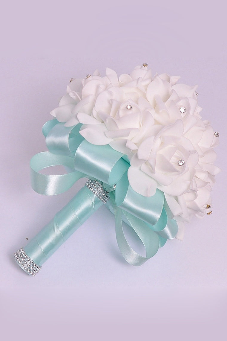 Attractive Round Foam/Ribbon Bridal Bouquets