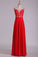 2022 Prom Dresses A Line Spaghetti Straps Chiffon With Applique Floor Length