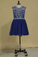 2022 A Line Scoop Beaded Bodice Chiffon Short/Mini Homecoming Dresses