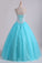 2022 Ball Gown Sweetheart Quinceanera Dresses With Pearls & Rhinestones Tulle