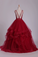 2022 Tulle Ball Gown With Beading Prom Dresses Scoop Open Back