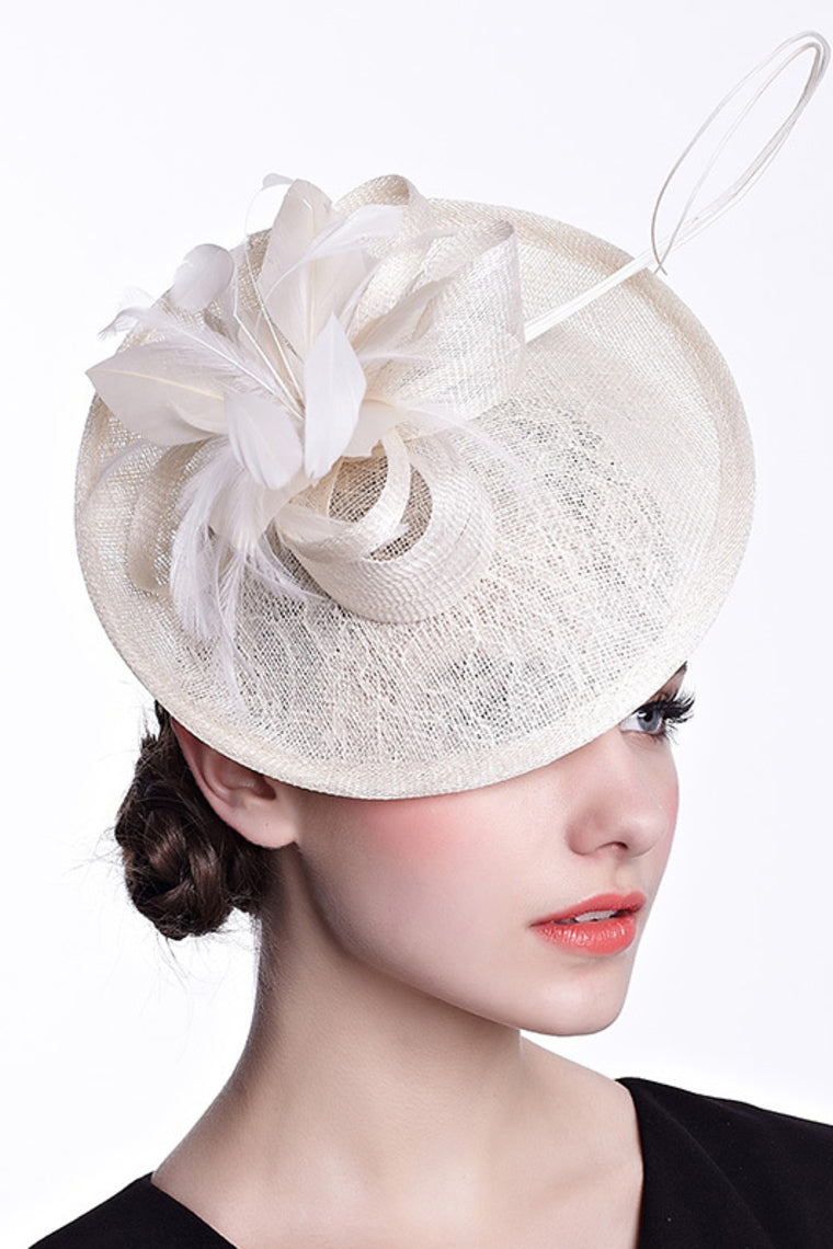 Ladies' Charming Cambric With Feather Fascinators