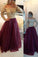 2022 Prom Dresses Scoop A Line With Applique And Beads Floor Length Long Sleeves