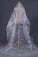 Beautiful Two-Tier Bridal Veils With Pink Petals