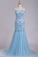 2024 Sweetheart Mermaid Prom Dresses Beaded Bodice Tulle Sweep Train