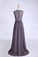 2022 V-Neck A Line Bridesmaid Dresses Floor Length Lace & Chiffon