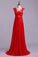 2022 Scoop Neckline Embellished Bodice With Beadeds&Applique Long Chiffon Prom Dress