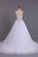 2024 Sweetheart Bridal Dresses A-Line Tulle White Zipper Back Court Train