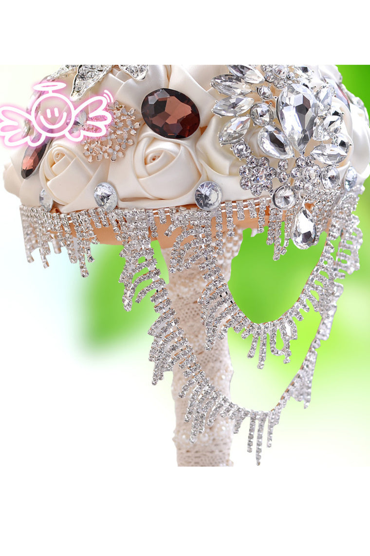 Fascinating Satin/Rhinestone Bridal Bouquets